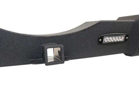 Jeep JK Rear Bumper W/LED's 07-18 Wrangler JK Rubicon and Unlimited Steel Black Textured Powdercoat Fishbone Offroad