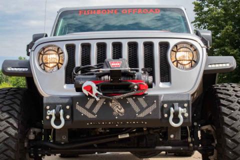 Barracuda Modular Front Bumper - Base 07-18 Jeep Wrangler, 18-Present Jeep Wrangler, 18-Present Jeep Gladiator JT Fishbone Offroad