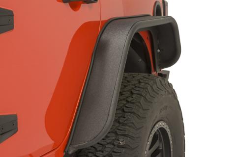 Jeep JK Tube Fenders 07-18 Wrangler JK Front/Rear Set Of 4 Steel Black Textured Powdercoat Fishbone Offroad