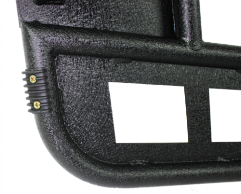 Jeep TJ Front Tube Doors 97-06 Wrangler TJ Black Textured Powdercoat Steel Fishbone Offroad