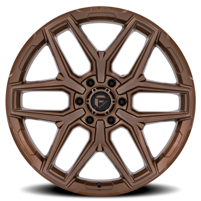 Aluminum Wheels 18X9 Flux 6 FC854ZR 6 On 114.3 Platinum Bronze 66.06 Bore 20 Offset Fuel Off Road Wheels