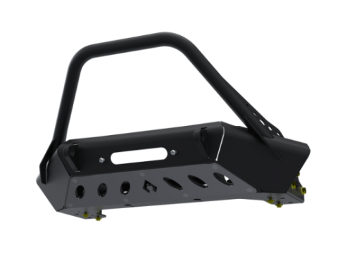 07-Up Jeep Wranger/Gladiator High Clearance Front Bumper With Hoop Raw Steel