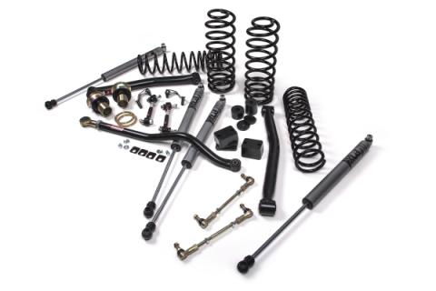 2018-2024 Jeep Wrangler JL J-Lander 3.5 Inch Lift Kit 4 Door w/Fox Adventure Series Shocks HD Rate Coils JSPEC