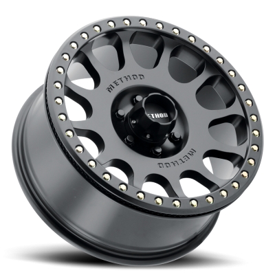 Aluminum Wheels 20x9 Beadlock MR105 Bolt Pattern 6 On 135 Offset 20 Lip Size 0 Matte Black MB Method