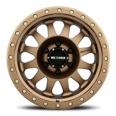 Aluminum Wheels 18x9 Double Standard MR304 Bolt Pattern 6 On 139.7 Offset -12 Lip Size 3.86 Method Bronze BRZ Method