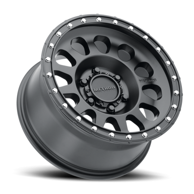 Aluminum Wheels 18x9 MR315 Bolt Pattern 6 On 139.7 Offset 18 Lip Size 1.65 Matte Black MB Method