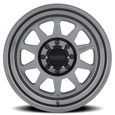 Aluminum Wheels 20x10 MR316 Bolt Pattern 8 On 165.1 Offset -18 Lip Size 3.03 Gloss Titanium TT Method