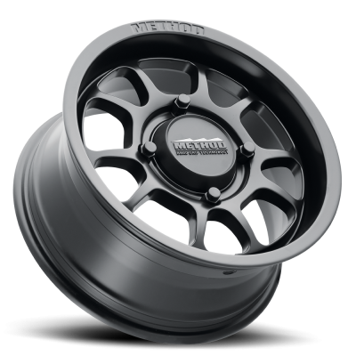 Aluminum Wheels 15x10 MR409 Bead Grip UTV Bolt Pattern 4 On 156 Offset 0 Lip Size 4.33 Matte Black MB Method