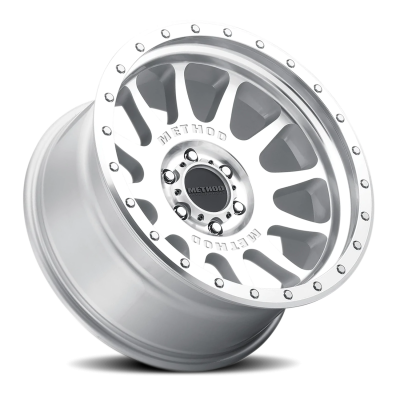 Aluminum Wheels 20x10 NV MR605 Bolt Pattern 8 On 165.1 Offset -24 Lip Size 2.83 Machined Silver SL Clear Coat Method