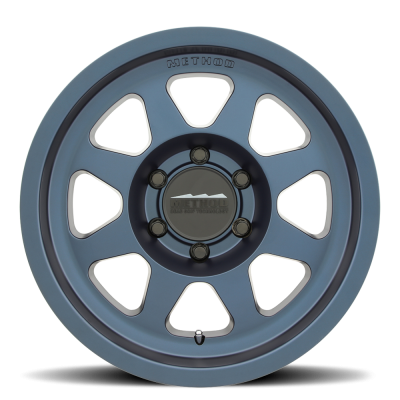 Aluminum Wheels 16x6.5 Bead Grip MR701 Bolt Pattern 6 On 180 Offset 90 Lip Size 0 Bahia Blue BL Method