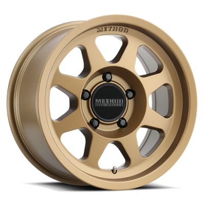 Aluminum Wheels 17x8.5 Bead Grip MR701 Bolt Pattern 5 On 127 Offset 0 Lip Size 1.81 Method Bronze BRZ Method