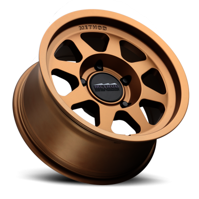 Aluminum Wheels 17x8.5 Bead Grip MR701 Bolt Pattern 5 On 127 Offset 0 Lip Size 1.81 Method Bronze BRZ Method