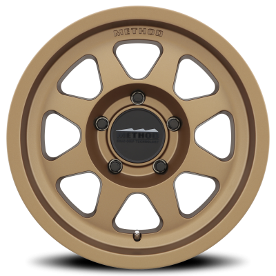 Aluminum Wheels 17x8.5 Bead Grip MR701 Bolt Pattern 5 On 127 Offset 0 Lip Size 1.81 Method Bronze BRZ Method