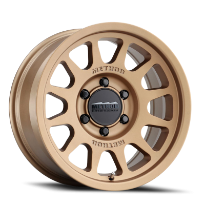 Aluminum Wheels 17x7.5 Bead Grip MR703 Bolt Pattern 6 On 130 Offset 50 Lip Size 0.87 Method Bronze BRZ Method