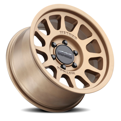 Aluminum Wheels 17x7.5 Bead Grip MR703 Bolt Pattern 6 On 130 Offset 50 Lip Size 0.87 Method Bronze BRZ Method