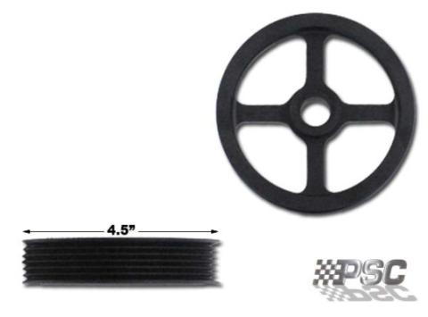4.5 Inch Power Steering Pump Pulley, 6 Rib Serpentine for Type II/CBR/CBX Power Steering Pump PSC Performance Steering Components