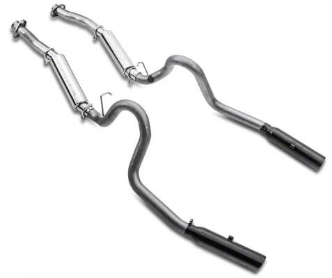 1979-2004 Mustang Black Pype Bomb Cat Back Exhaust System M80 Mufflers 409 Stainless Steel Pypes Performance Exhaust