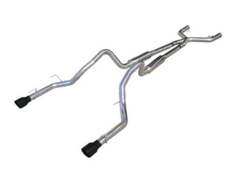 2005-2010 Mustang V6 Black Cat Back Mid Muffler Exhaust System M-80 Race Pro Mufflers 409 Stainless Pypes Performance Exhaust