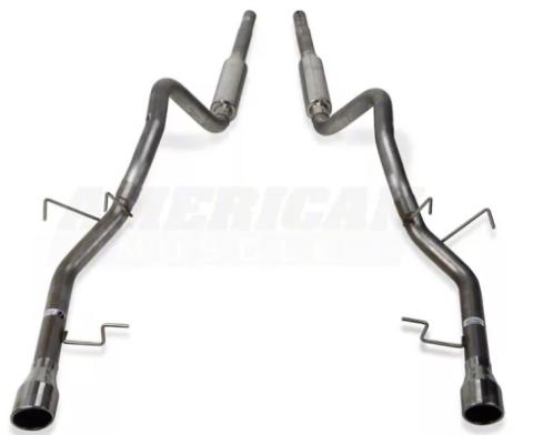 2011-2014 Mustang V6 Mid Muffler Cat Back Exhaust System M-80 Mufflers 409 Stainless Pypes Performance Exhaust