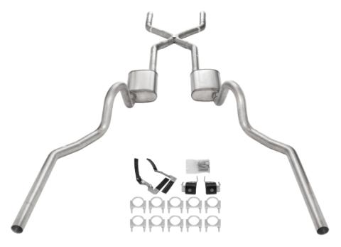 1968-72 Olds 442 Crossmember-Back Valance Exit Xpipe Race Pro Muffler SGA18R