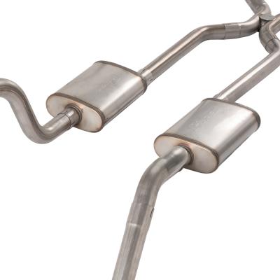 1965-70 Chevy Impala  H-Pipe Crossmember Back Exhaust 409 SS Rear Exit Violator Mufflers Pypes Performance Exhaust