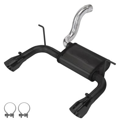 Axle-Back Exhaust System 18-22 Jeep Jl Dual Exit 2.5 Inch Intermediate And Tailpipe Street Pro Muffler Hardware Incl Black 4 Inch Dual Tips Included Stainless Steel Pypes Exhaust