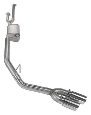 Cat-Back Exhaust System 14-21 Split Side Dual Exit 2.5 in Intermediate And 3 in Tail Pipe Race Pro Mufflers/Hardware Incl Tip Incl Pypes Exhaust