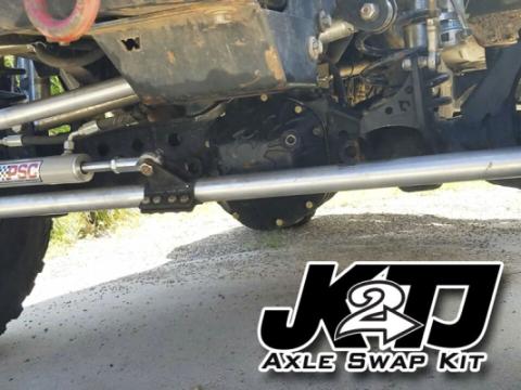 JK2TJ Front Axle Swap Kit Dana 44 Rubicon LCA Brackets W/CAM Slot Artec Industries