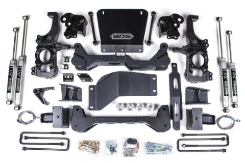 5 Inch Lift Kit Silverado/Sierra 2500HD/3500HD 20-24 4WD 5 Inch Block With Overload FOX 2.0 Performance