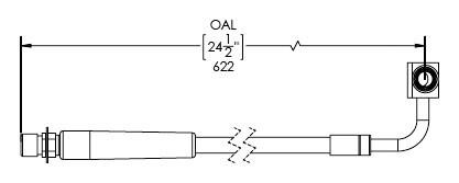 Gladiator Extended Rear Braided Brake Hose Kit For 20-Pres Jeep Gladiator JT RockJock 4x4