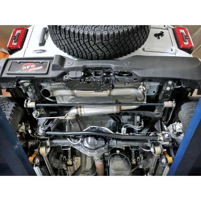 AFE 21-Up Bronco Axle-Back Exhaust System High-Clearance For Use With Bronco Rear Antirock Sway Bar System RockJock 4x4