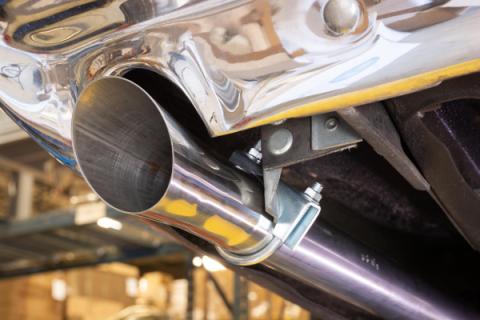 Exhaust Tail Pipe Tip Set 68-72 Olds 442 2.5 in Trumpet Clamp On Hardware Not Incl Polished 304 Stainless Steel Pair Pypes Exhaust