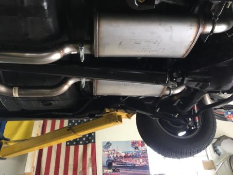 Crossmember Back w/X-Pipe Exhaust System 68-72 Chevelle High Tubro Split Rear Dual Exit 2.5 in Intermediate And Tail Pipe 18 inch Turbo Pro Muffler/Hardware Incl Tip Not Incl Pypes Exhaust