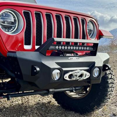 Appalachian Steel Stubby Front Bumper With Winch Plate Wrangler JL and Gladiator JT Rock Slide Engineering