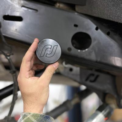 Frame Rail Plugs for JL/JT Frame Front behind axle centerline CNC Machined Black Delrin RockJock 4X4