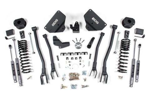4 Inch Lift Kit w/ 4-Link Ram 2500 w/ Rear Air Ride 14-18 4WD Diesel Fox 2.0 Performance Shocks