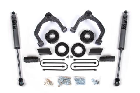 3.5 Inch Lift Kit For 2025 Silverado/Sierra 1500 4WD Fox Adventure Series Zone Offroad