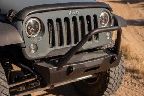 Jeep JL,JT,JK Sentinel Front Bumper with Hoop - Black Powder Coat Artec Industries