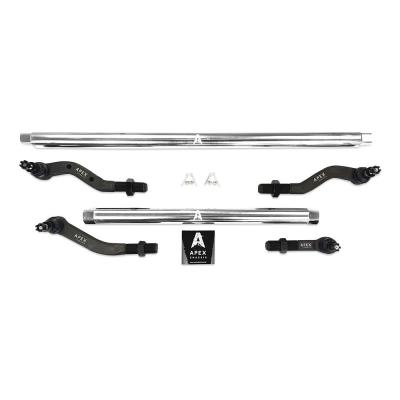 Heavy Duty Polished Aluminum Tie Rod and Drag Link Axle Swap Kit Dynatrac 72.5 Inch Jeep JL-JT 2.5T Note: This No-Flip kit is for Axle Upgrade Options Only Apex Chassis
