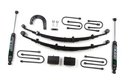 4 Inch Leaf Spring Lift Kit 88-91 Chevy 3/4 Ton SUV Nitro Shocks Zone Offroad