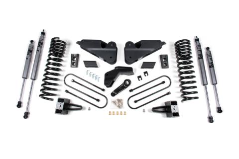 25-26 Ram 3500 (Diesel) 4 Inch Radius Arm Drop Suspension Lift Kit, 2 Inch Rear Lift, Block W/ Overload - Fox 2.0 Adventure Series Shocks Zone Offroad