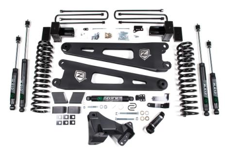 17-19 Ford F-250/350 Super Duty 4 Inch Radius Arm Lift Kit 2 Inch Rear Block Diesel 3 Leaf Main Fox Adventure Shocks Adventure Series Shocks Zone Offroad