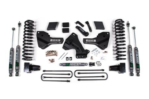23-25 Ford F350 DRW 4WD 7 Inch Radius Arm Drop Suspension Lift Kit, 5 Inch Rear, Block, Diesel - Fox 2.0 Adventure Series Front And Rear Shocks Zone Offroad