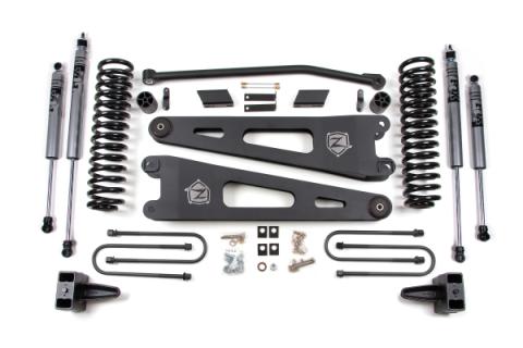 08-10 Ford F-250/F-350 Super Duty 4 Inch Radius Arm Lift Kit Gas Fox Adventure Shocks Zone Offroad