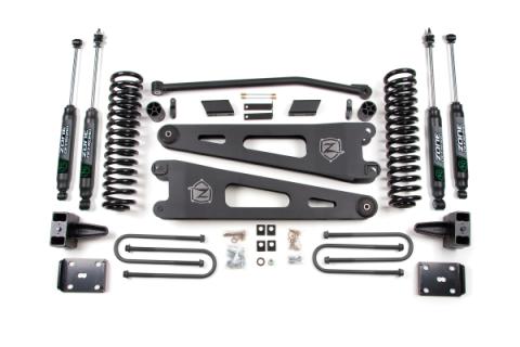 11 Ford F-250/F-350 Super Duty 4 Inch Radius Arm Lift Kit Diesel With Overload With Fox Adventure Shocks Zone Offroad