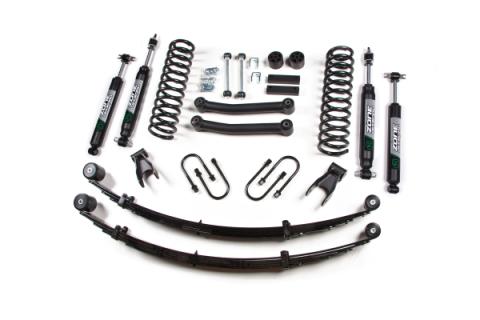 84-01 Jeep Cherokee XJ 4.5 Inch Lift Kit With Rear Springs-Chrysler 8.25 Nitro Shocks Zone Offroad