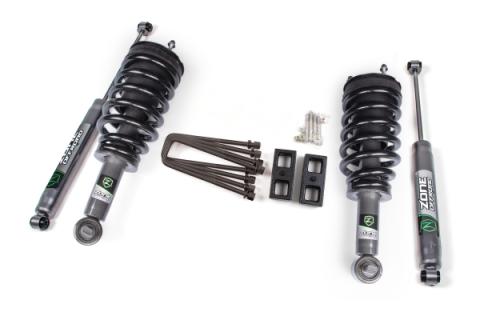 07-18 Chevrolet Silverado 1500 - GMC Sierra 1500 4WD 2 Inch Suspension Lift Kit, 2 Inch Rear Lift, Block - Nitro Loaded Struts, Nitro Shocks Zone Offroad
