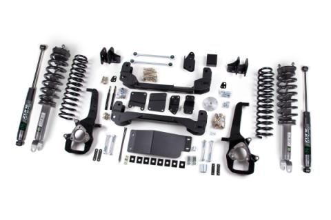2012 Ram 1500 4WD 4 Inch Suspension Lift Kit, 3 Inch Rear Lift, Coil Spring - Nitro Loaded Struts, Nitro Shocks Zone Offroad