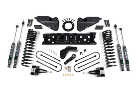 19-24 RAM 3500 4.5 Inch Radius Arm Bracket 2 Inch Rear Block Without Overload Diesel 8-Bolt T-Case Fox Adventure Shocks Zone Offroad