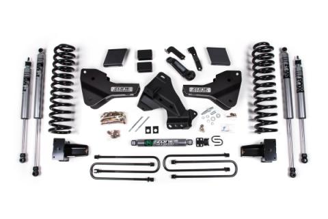 23-25 Ford F250/F350 SRW 4WD 7 Inch Radius Arm Drop Suspension Lift Kit, 4.5 Inch Rear, Block, Gas - Fox 2.0 Adventure Series Front And Rear Shocks Zone Offroad